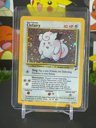 Pokemon Vintage 1999 Base Set 2 Clefairy Holo With Swirl