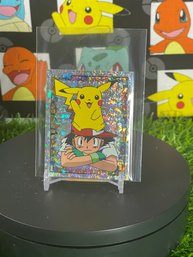 Pokemon Vinatge 1999 Merlin Stickers Ash And Pikachu