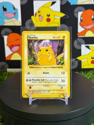 Vintage Pokemon 1999 Base Set RED Cheeks Pikachu SHADOWLESS