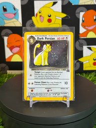 Vintage Pokemon 2000 Dark Persian Black Star Promo Holo With SWIRL