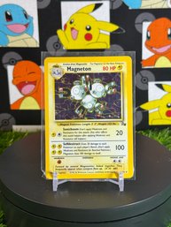 Vintage Pokemon 1999 FOSSIL Magneton HOLO