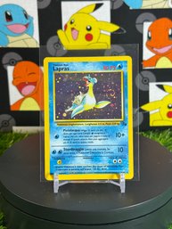 Vintage Pokemon 1999 FOSSIL LAPRAS HOLO WITH SWIRL!