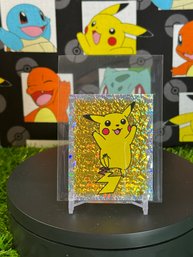 Vintage Pokemon 1999 MERLIN STICKERS PIKACHU S30 HOLO