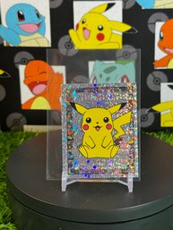 Vintage Pokemon 1999 MERLIN STICKERS PIKACHU S1 HOLO