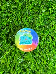 Vintage 1999 Pokemon Russian POKEMONE Pogs Bulbasaur