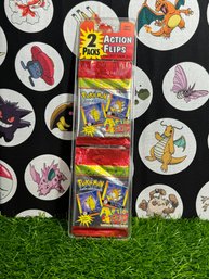 Pokemon Vintage 1999 Action Flips 2 Pack Sealed Blister RARE!