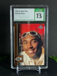 1996-97 Upper Deck #58 Kobe Bryant ROOKIE CSG 7.5