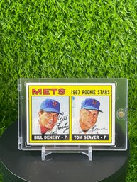 1967 Topps Rookie Stars Tom Seaver And Bill Denehy Reprint