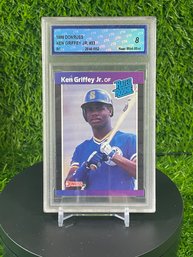 Donruss 1989 Ken Griffey Jr Rated Rookie CTA 8 NEAR MINT