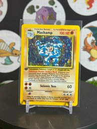 Pokemon Vintage 1999 Base Set 1st Edition Machamp Holo