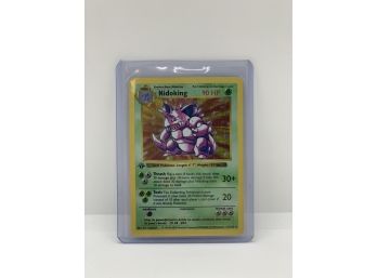 VERY RARE Pokemon SHADOWLESS 1st Edition 11 Of 102 Nidoking Holo