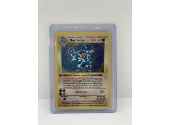 Pokemon SHADOWLESS 1st Edition 8 Of 102 Machamp Holo