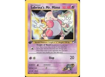 Gym Heroes 1st Edition #094132 Sabrina's Mr. Mime
