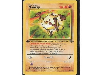 Jungle #55/64 Mankey 1st Edition