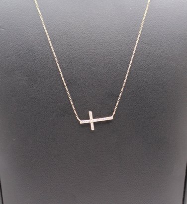 Cross Necklace Yellow Gold