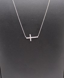 Cross Necklace White Gold
