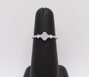 White Gold 4 Clover Ring