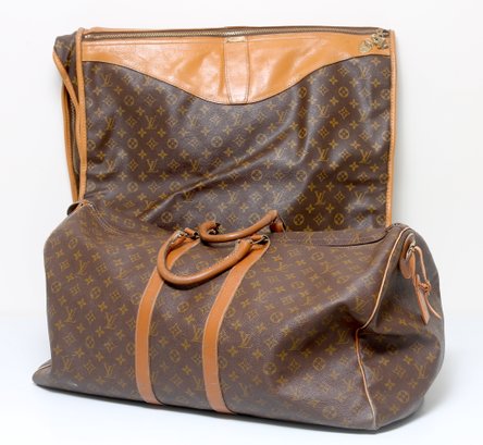 Louis Vuitton Keepall Bag With Garment Bag