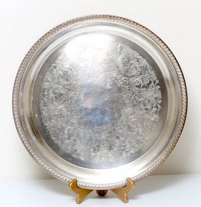 Sheridan Taunton Silversmiths Silver-plated Round Serving Platter