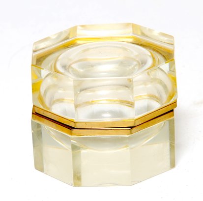 Italian Murano Glass And 24K Anodized Gold Box