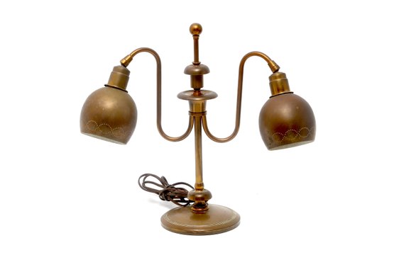 Small Two Arm Brass Lamp