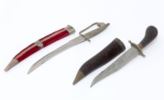 2 Antique Daggers With Sheaths
