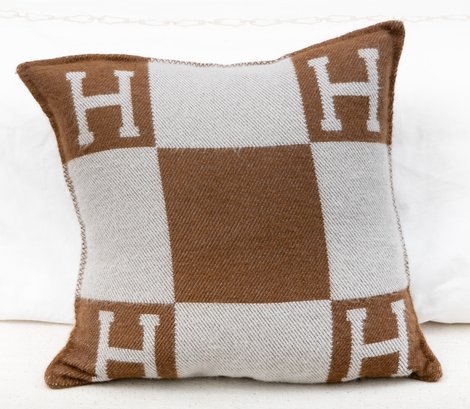 Hermes Avalon Signature H Throw Pillow