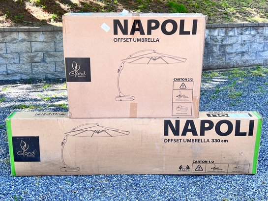 Napoli Offset Cantilever Umbrella - New In Box - Champagne - (Lot 2)