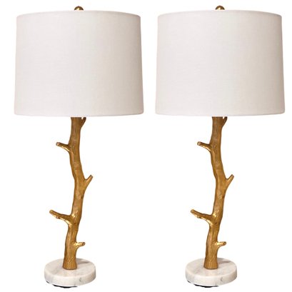Pair Of Safavieh Faux Tree Branch Table Lamps