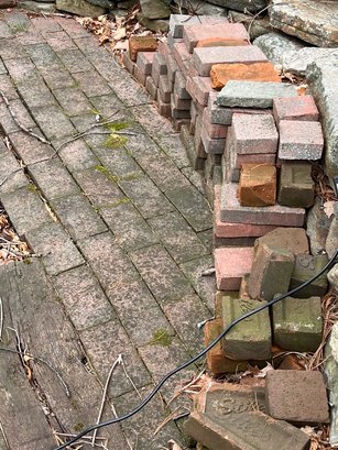 Vintage Brick - Patio - Set In Sand - Easy To Remove - And Extra Stack Of Brick