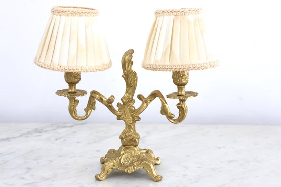 Brass Votive 2 Arm Table Lamp