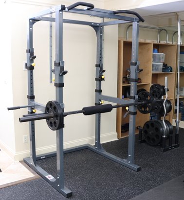 Hudson Power Cage Squat Rack With Plates, Bars & Stand Included!!