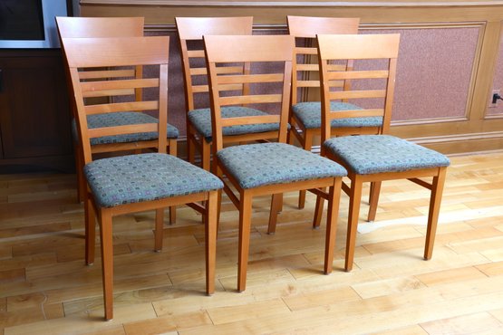Set Of 6 Ladder Back Side Chairs
