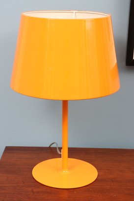 Land Of Nod Orange Metal Table Lamp