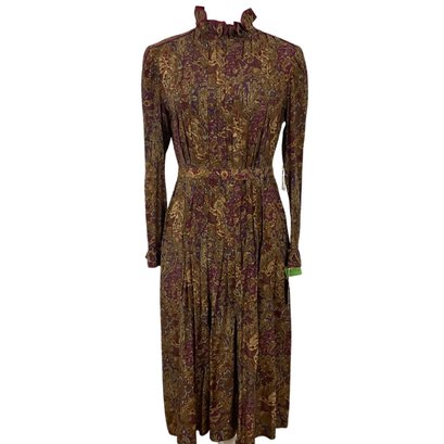 Albert Nipon Vintage Silk Dress Size 10 New With Tags Retail $498