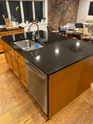 VERY NICE SIZED Kitchen Island Including Sink And Faucet