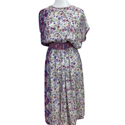 Diane Freis Leafs 1970s Gorgette Dress