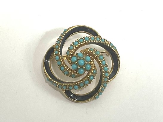 Ciner Turquoise Brooch