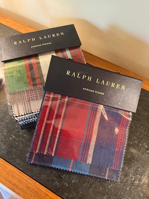 Ralph Lauren Caravan Stripes & African Plaids Sample Books - Great Patterns & Styles