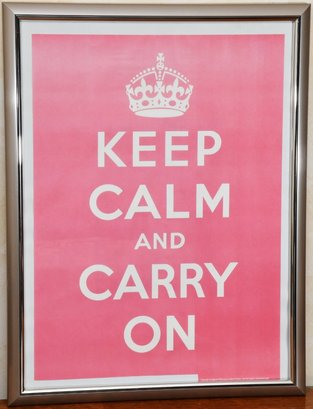 Keep Calm And Carry On Silver Frame