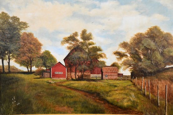 Farm Landscape Canvas Painting Isobel B. Boyd