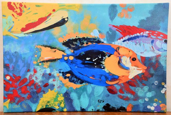 Just Keep Swimming Fish Canvas Print