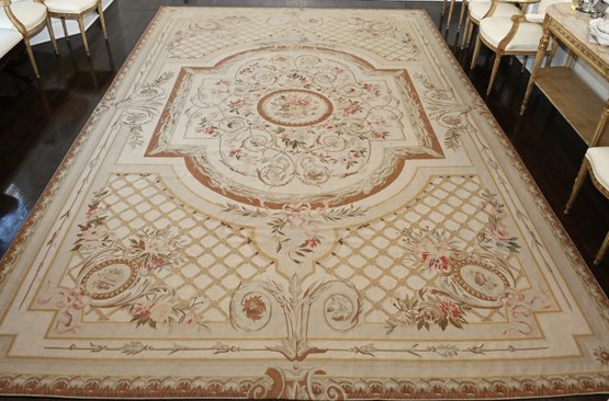 French Aubusson Hand Woven Carpet