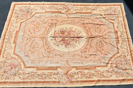 9 X 13 Hand Woven French Aubusson Carpet