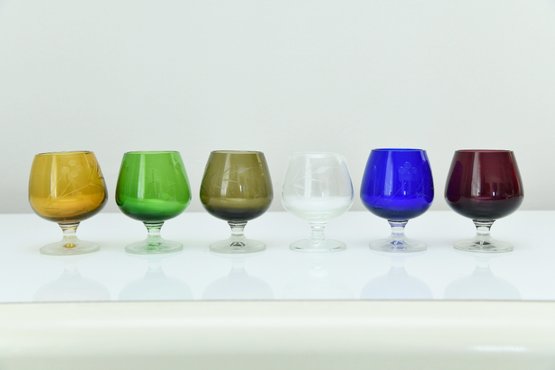 Collection Of Colored Cordial Glasses
