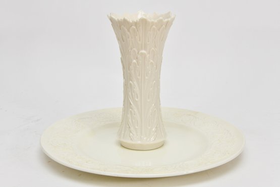 Lenox Vase With Wedgwood Plate