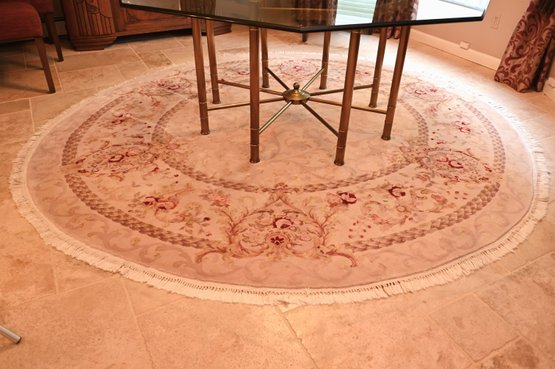 Silk/Wool Pile Hand Knotted Oblong Rug