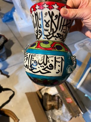 Moroccan Lamp Glass Hanging -Hand Painted