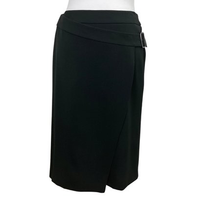 Armani Collezioni Black Wrap Skirt Size 6