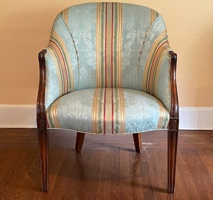 Lovely Custom Silk Upholstered Side Chair